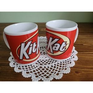 Galerie Kit Kat Large Red and White Coffee Mugs Cups
